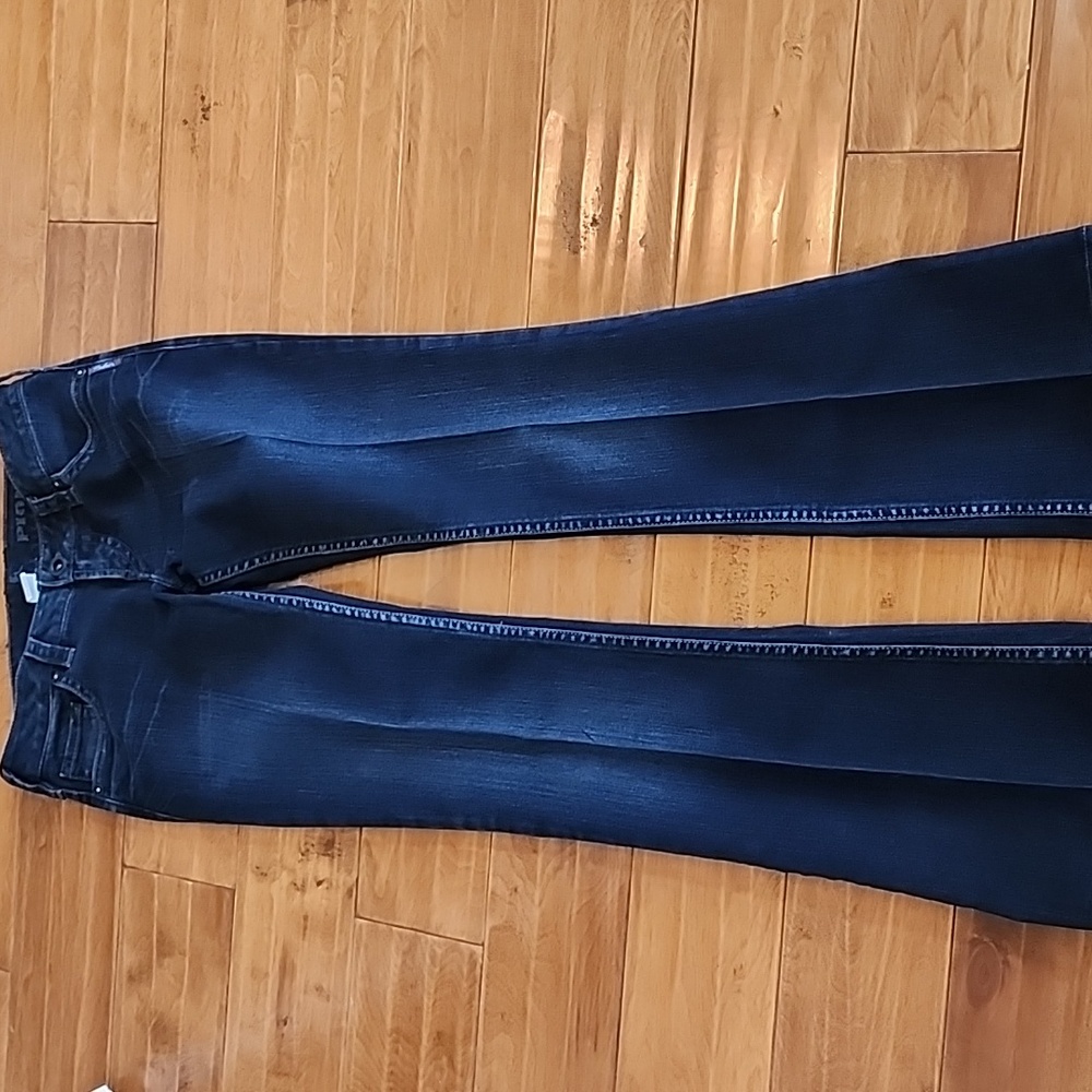 Silver Jeans Pioneer Low Rise Boot Cut Darkwash Jeans 27 X 30.5 see measurements